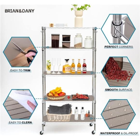 Wire Shelf Liner 14" X 36", Heavy Duty Shelf Liners for Wire Shelving,Waterproof - Picture 5 of 7